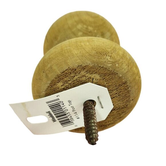 Waddell 6.5 inch tall wood post top finials for railing new unfinished ready to - Picture 2 of 5